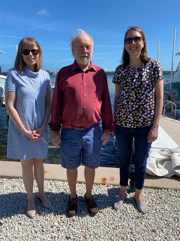 Daniel Sullivan (‘70) with Meggan Cashwell and Randi Flaherty at Sullivan’s vacation home in Boynton Beach, Florida on February 19, 2020. 